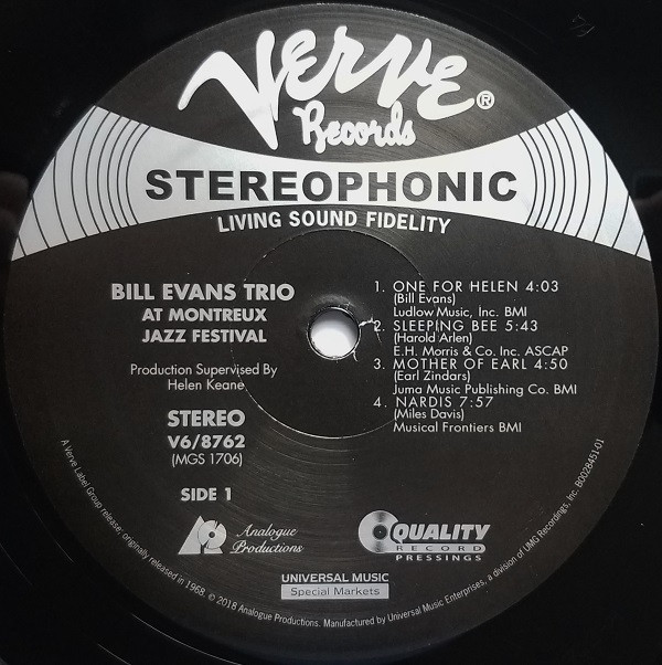 Bill Evans - At The Montreux Jazz Festival | Analogue Productions (APJ8762) - 4