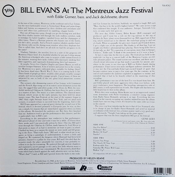 Bill Evans - At The Montreux Jazz Festival | Analogue Productions (APJ8762) - 3