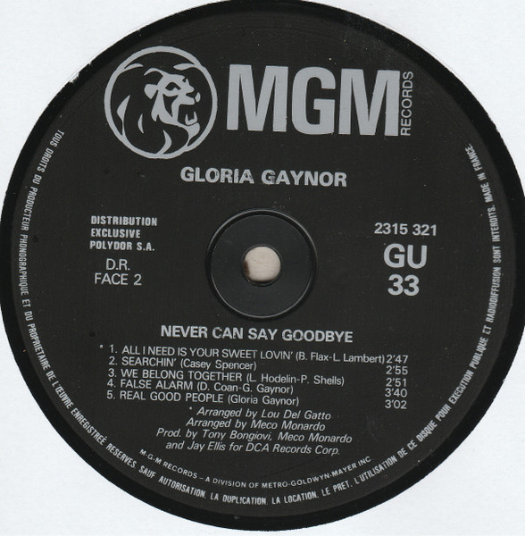 Gloria Gaynor - Never Can Say Goodbye | MGM Records (2315 321) - 4 Gloria Gaynor - Never Can Say Goodbye | MGM Records (2315 321) - 4
