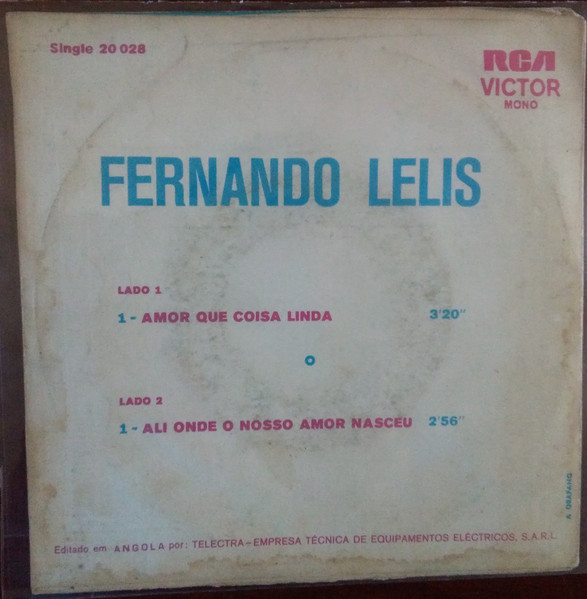 Fernando Lelis - Amor Que Coisa Linda | RCA Victor (20 028) - 2