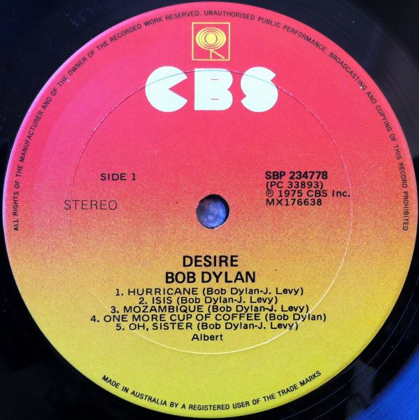 Bob Dylan - Desire | CBS (SBP 234778) - 4