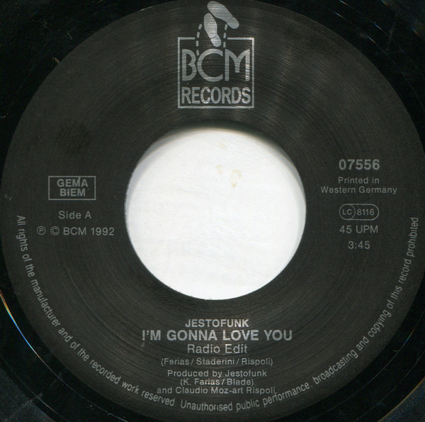Jestofunk - I'm Gonna Love You | BCM Records (BCM 07556) - 3 Jestofunk - I'm Gonna Love You | BCM Records (BCM 07556) - 3