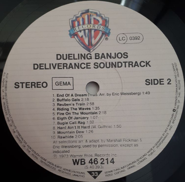 Eric Weissberg And Steve Mandell - Dueling Banjos From The Original Sound Track Of Deliverance And Additional Music | WEA (WB 46 214) - 4 Eric Weissberg And Steve Mandell - Dueling Banjos From The Original Sound Track Of Deliverance And Additional Music | WEA (WB 46 214) - 4