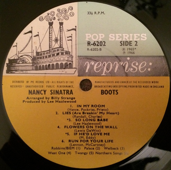 Nancy Sinatra - Boots | Reprise Records (R 6202) - 4 Nancy Sinatra - Boots | Reprise Records (R 6202) - 4