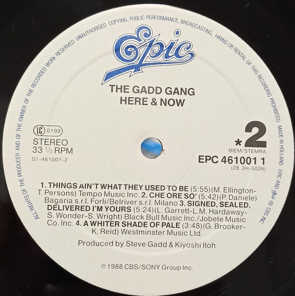 The Gadd Gang - Here & Now | Epic (EPC 461001 1) - 4