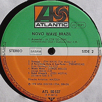 Various - Novo Wave Brazil | Atlantic (ATL 50 537) - 4 Various - Novo Wave Brazil | Atlantic (ATL 50 537) - 4