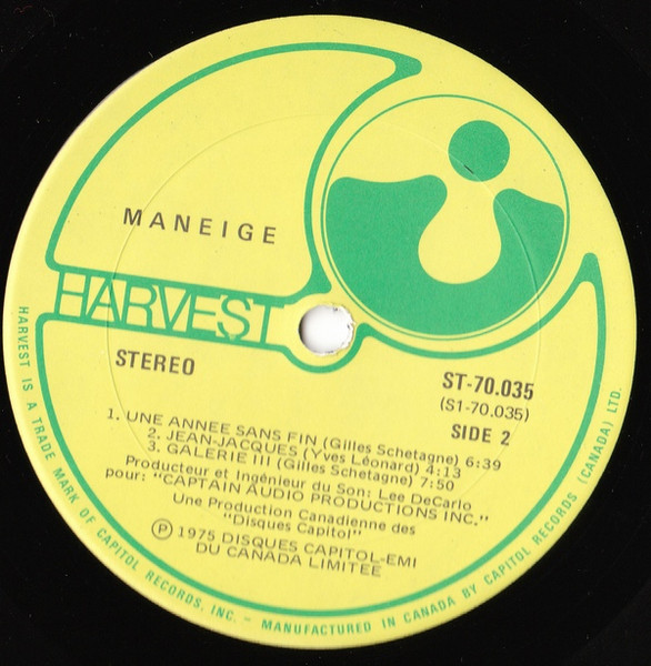 Maneige - Maneige [Vinyl] | Harvest (ST 70.035) - 4
