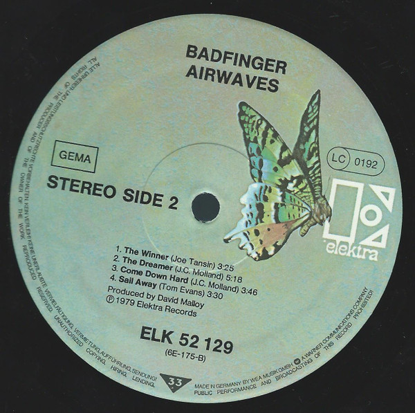 Badfinger - Airwaves | Elektra (ELK 52 129) - 4