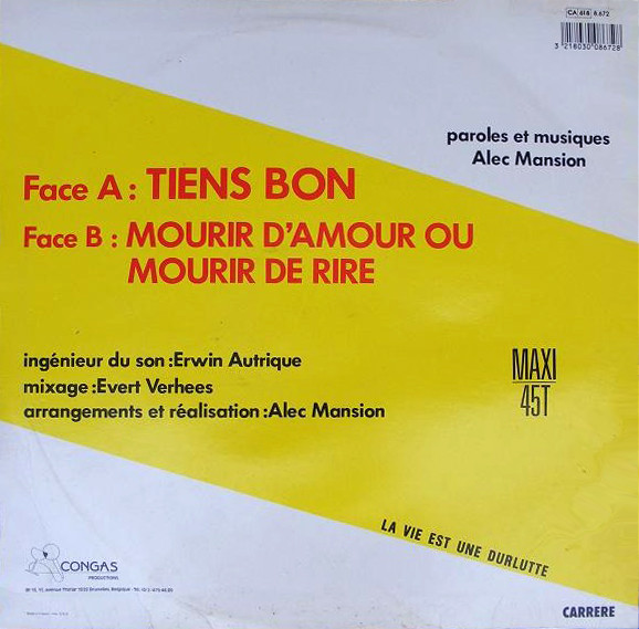 Alec Mansion - Tiens Bon | Carrere (8672) - 2