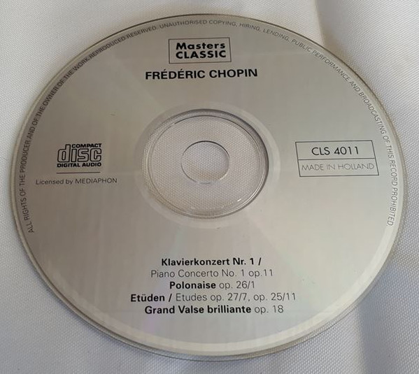 Frédéric Chopin - Concerto Pour Piano N°1 | Masters Classic (CLS 4011 F) - 2