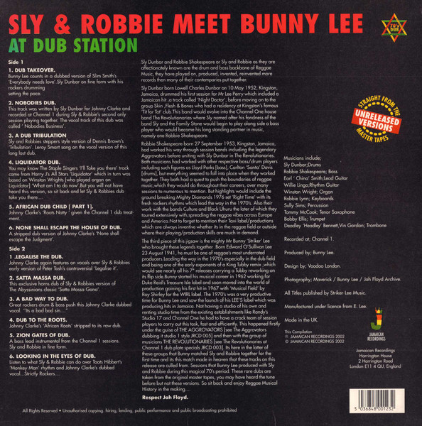 Sly & Robbie Meet Bunny Lee - At Dub Station | Jamaican Recordings (JRLP006) - 2