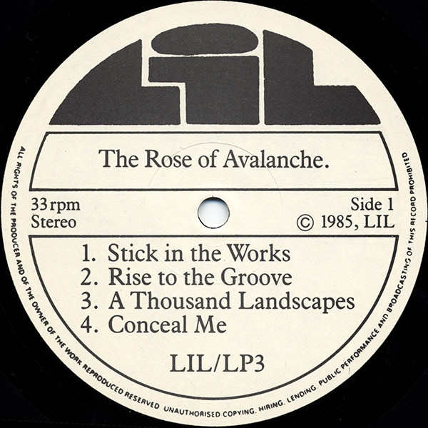 The Rose Of Avalanche - First Avalanche | Leeds Independent Label (LIL/LP3) - 3 The Rose Of Avalanche - First Avalanche | Leeds Independent Label (LIL/LP3) - 3