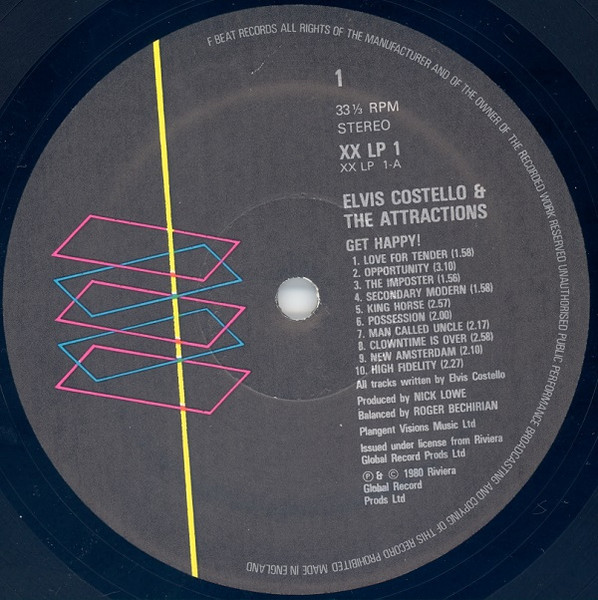 Elvis Costello & The Attractions - Get Happy!! | F-Beat (XXLP1) - 3 Elvis Costello & The Attractions - Get Happy!! | F-Beat (XXLP1) - 3