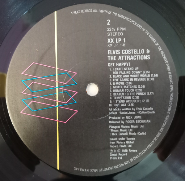 Elvis Costello & The Attractions - Get Happy!! | F-Beat (XXLP1) - 4 Elvis Costello & The Attractions - Get Happy!! | F-Beat (XXLP1) - 4