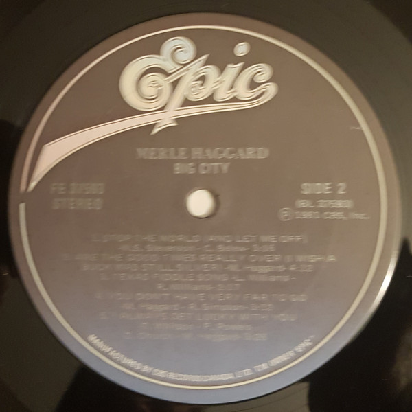 Merle Haggard - Big City | Epic (FE 37593) - 4