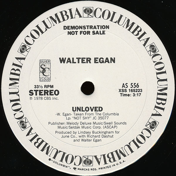Walter Egan - Unloved | Columbia (AS 556) - main