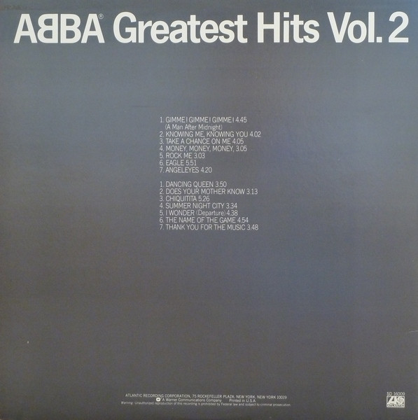 ABBA - Greatest Hits Vol. 2 | Atlantic (SD 16009) - 3 ABBA - Greatest Hits Vol. 2 | Atlantic (SD 16009) - 3