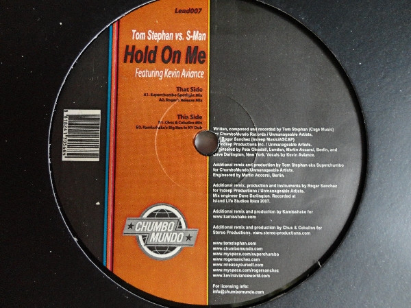 Tom Stephan Vs. The S-Man Featuring Kevin Aviance - Hold On Me | ChumboMundo Records (Lead007) - main Tom Stephan Vs. The S-Man Featuring Kevin Aviance - Hold On Me | ChumboMundo Records (Lead007) - main