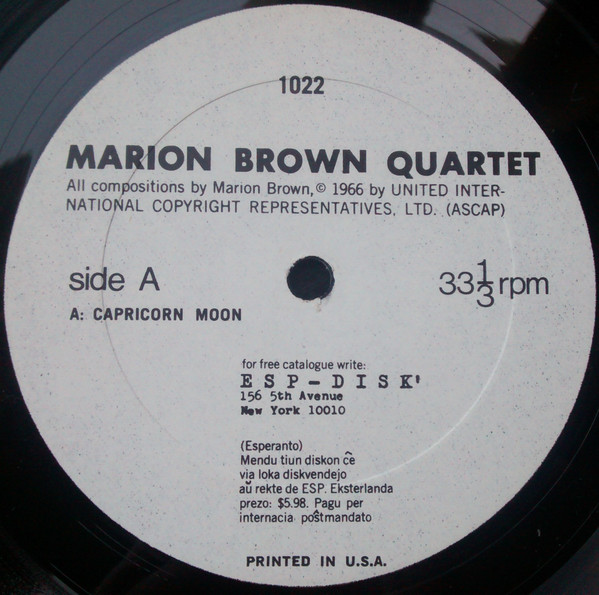 Marion Brown Quartet - Marion Brown Quartet | ESP-Disk' (ESP 1022) - 3