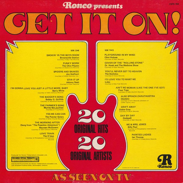 Various - Get It On! | Ronco (P 12101) - 2