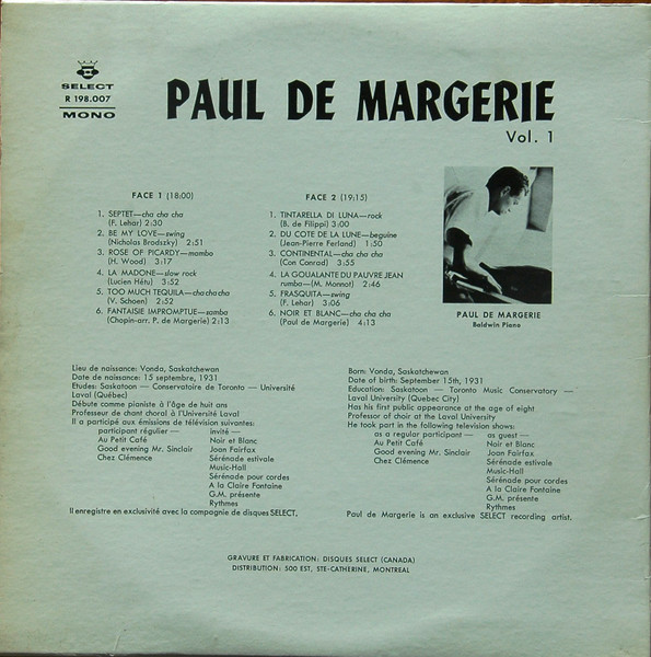 Paul De Margerie - Vol.1, Calendar Date | Select (R-198.007) - 2 Paul De Margerie - Vol.1, Calendar Date | Select (R-198.007) - 2