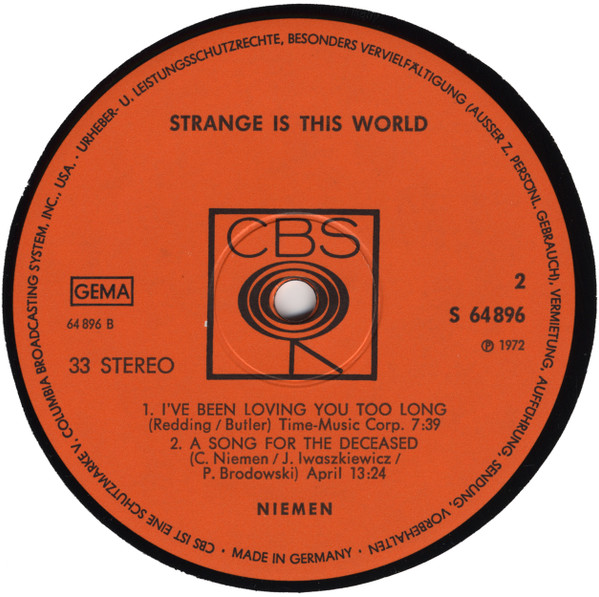 Czesław Niemen - Strange Is This World | CBS (S 64896) - 4