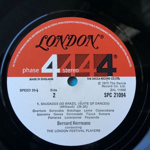 Erik Satie And His Friend Darius Milhaud , Bernard Herrmann Conducting The London Festival Players - Erik Satie And His Friend Darius Milhaud | London Records (SPC 21094) - 4 Erik Satie And His Friend Darius Milhaud , Bernard Herrmann Conducting The London Festival Players - Erik Satie And His Friend Darius Milhaud | London Records (SPC 21094) - 4