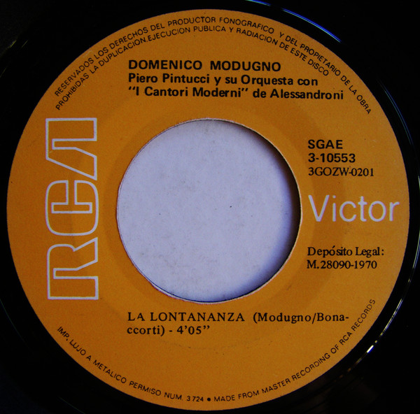 Domenico Modugno - La Lontananza / Ti Amo, Amo Te | RCA Victor (3-10553) - 3 Domenico Modugno - La Lontananza / Ti Amo, Amo Te | RCA Victor (3-10553) - 3