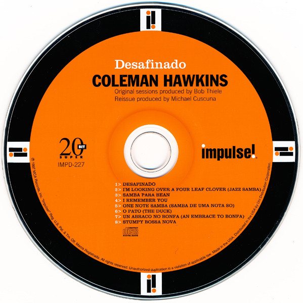 Coleman Hawkins - Desafinado CD | Impulse! (IMPD-227) - 3 Coleman Hawkins - Desafinado CD | Impulse! (IMPD-227) - 3