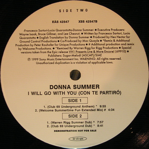 I Will Go With You (Con Te Partiró) (Promo #2)