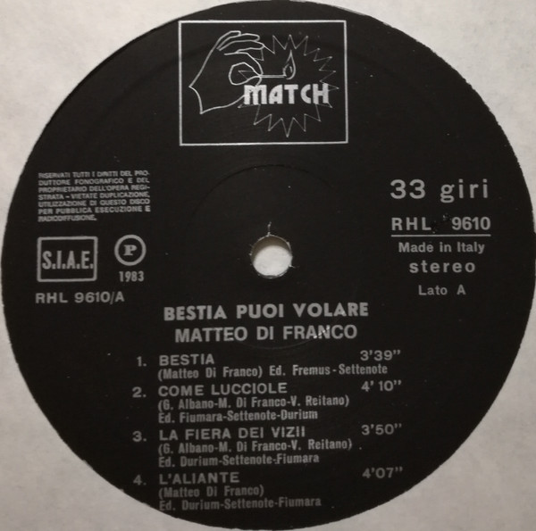Matteo Di Franco - Bestia Puoi Volare | Match (RHL 9610) - 3
