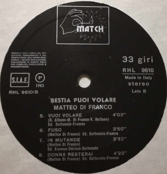 Matteo Di Franco - Bestia Puoi Volare | Match (RHL 9610) - 4