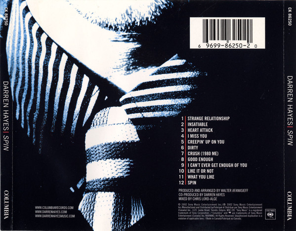 Darren Hayes - Spin | Columbia (CK 86250) - 2