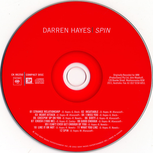 Darren Hayes - Spin | Columbia (CK 86250) - 3