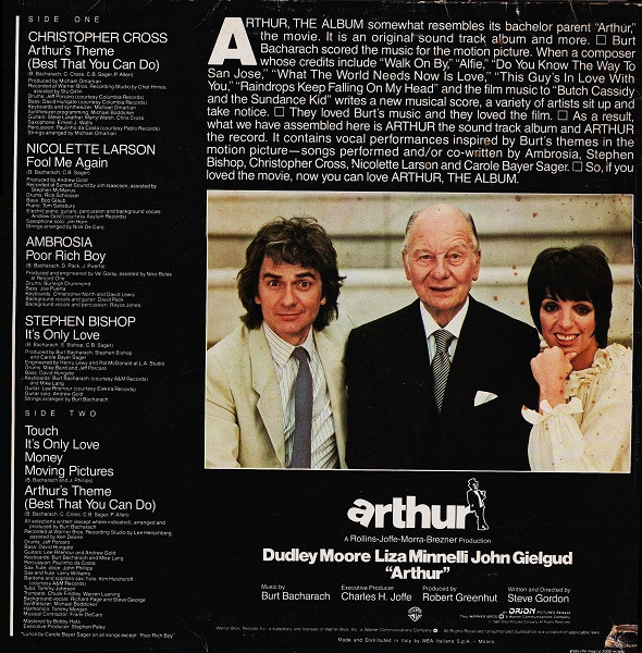 Various - Arthur - The Album | Warner Bros. Records (W 56930)