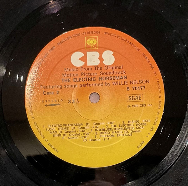 Willie Nelson / Dave Grusin - The Electric Horseman (Original Soundtrack) | CBS (S 70177) - 3