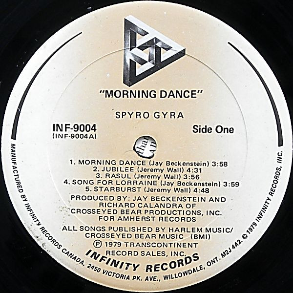 Spyro Gyra - Morning Dance | Infinity Records (INF 9004) - 3 Spyro Gyra - Morning Dance | Infinity Records (INF 9004) - 3