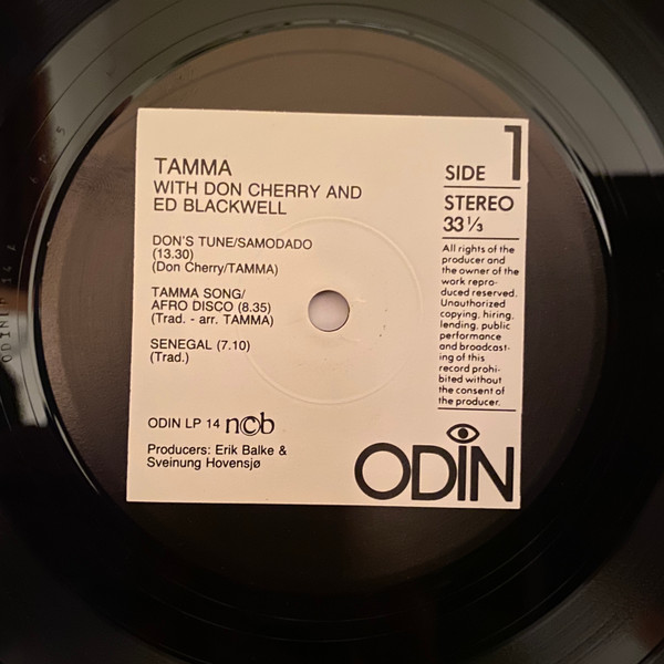Tamma With Don Cherry & Ed Blackwell - Tamma With Don Cherry & Ed Blackwell | Odin (ODIN LP14) - 3