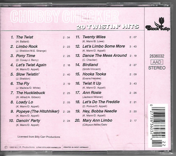 Chubby Checker - 20 Twistin' Hits | Black Tulip (2636032) - 2