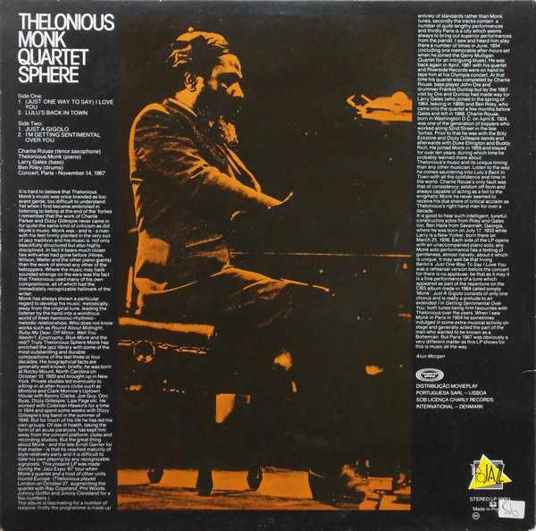 The Thelonious Monk Quartet - Sphere | Yes To Jazz (10051) - 2