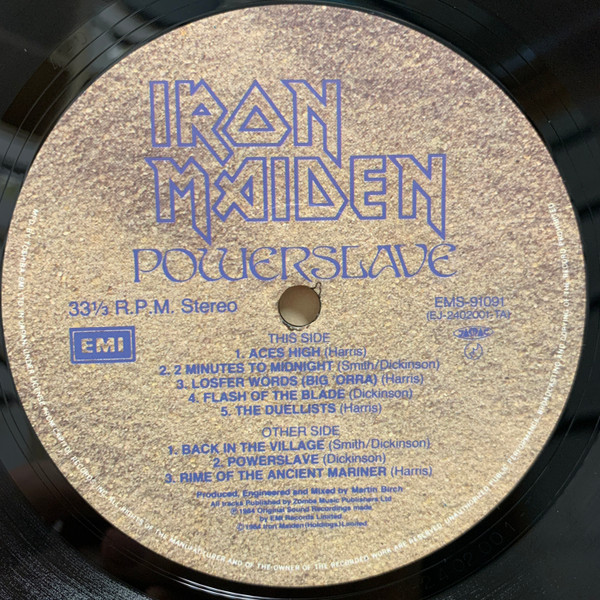 Iron Maiden - Powerslave | EMI (EMS-91091) - 3 Iron Maiden - Powerslave | EMI (EMS-91091) - 3