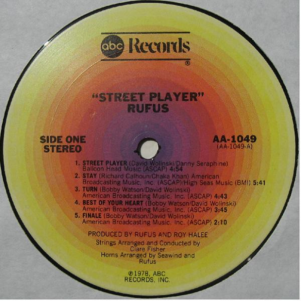 Rufus & Chaka Khan - Street Player | ABC Records (AA-1049) - 4