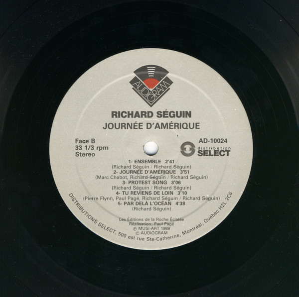 Richard Séguin - Journée D'Amérique | Audiogram (AD 10 024) - 4 Richard Séguin - Journée D'Amérique | Audiogram (AD 10 024) - 4