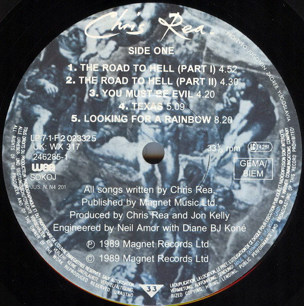 Chris Rea - The Road To Hell | Jugoton (LP-7-1-F 2 02332 5)