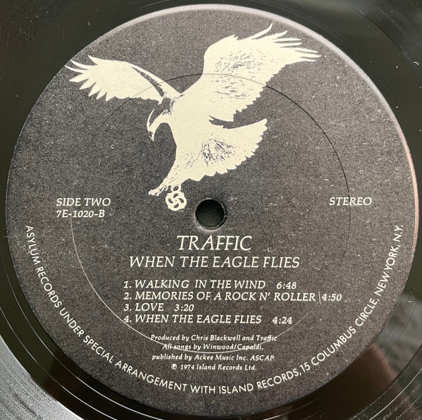 Traffic - When The Eagle Flies | Asylum Records (7E-1020) - 4