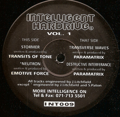 Various - Intelligent Hardrive Vol. 1 | Intelligence Records (INT009)