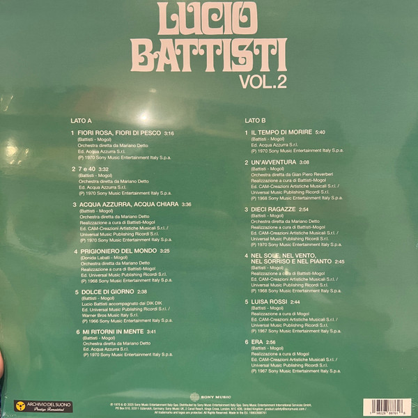 Lucio Battisti - Lucio Battisti Vol. 2 | Sony Music (19802888761) - 3