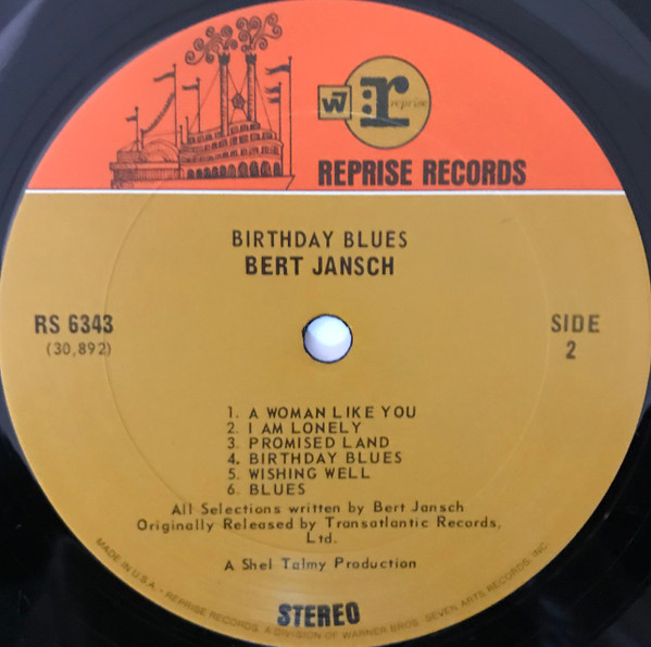 Bert Jansch - Birthday Blues | Reprise Records (RS 6343) - 4 Bert Jansch - Birthday Blues | Reprise Records (RS 6343) - 4