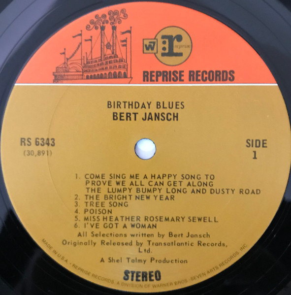 Bert Jansch - Birthday Blues | Reprise Records (RS 6343) - 3 Bert Jansch - Birthday Blues | Reprise Records (RS 6343) - 3