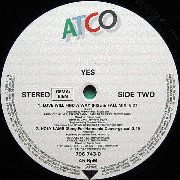 Yes - Love Will Find A Way | ATCO Records (796743-0) - 4 Yes - Love Will Find A Way | ATCO Records (796743-0) - 4